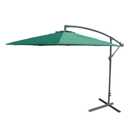 Sombrilla Lateral De Jardín Laury 14261 2.7m Poliéster Verde