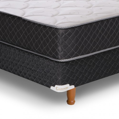 Imagen miniatura Base Sommier 2 Plazas Cannon Princess 190x140cm Patas Madera