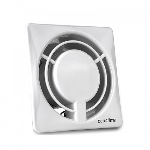 Extractor De Aire Ambientes Pequeños Ecoclima 521 Cuadrado Blanco