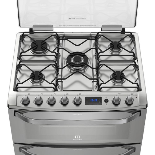 Imagen miniatura Cocina Multigas Electrolux 76dxr Doble Horno 5h 76 Cm Inox