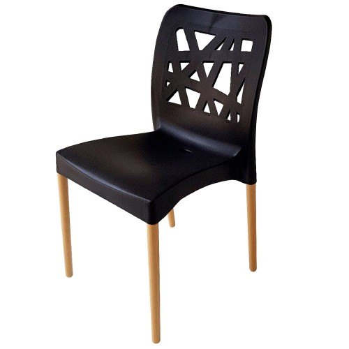 Imagen miniatura Silla De Dise&ntilde;o Comedor Sit Mobili 323 Franca Patas Madera Negra