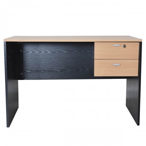 Imagen miniatura Escritorio Platinum 502 1.2mts 2 Cajones Con Cerradura Haya Con Negro