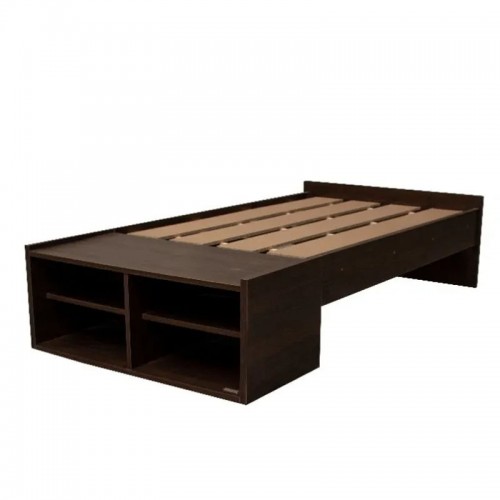 Cama 1 Plaza Platinum 952 0.90m Con Espacio De Guardado Tabaco