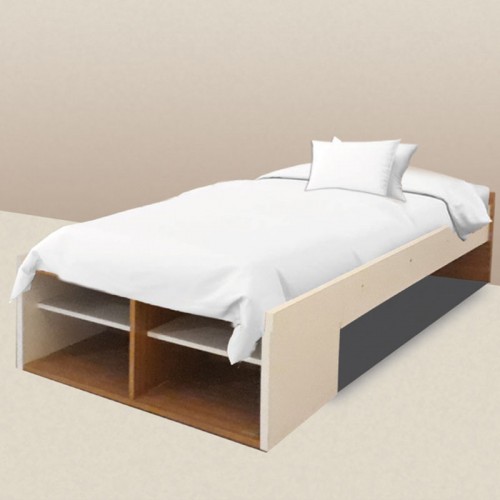 Imagen miniatura Cama 1 Plaza Platinum 952 0.90m Con Espacio De Guardado Gris Andino