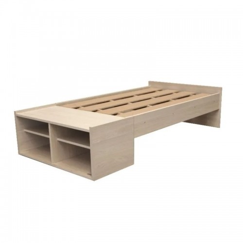 Cama 1 Plaza Platinum 952 0.90m Con Espacio De Guardado Gris Andino