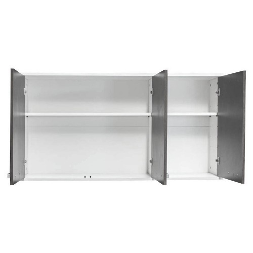 Imagen miniatura Alacena Platinum Mod 3042 1.4 Mts 3 Puertas Blanco Con Gris Grafito