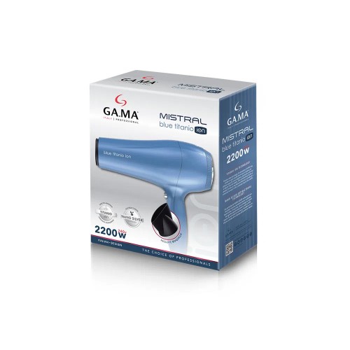 Imagen miniatura Secador De Pelo Gama Mistral Titanium Blue Ion 2200w 2 Vel