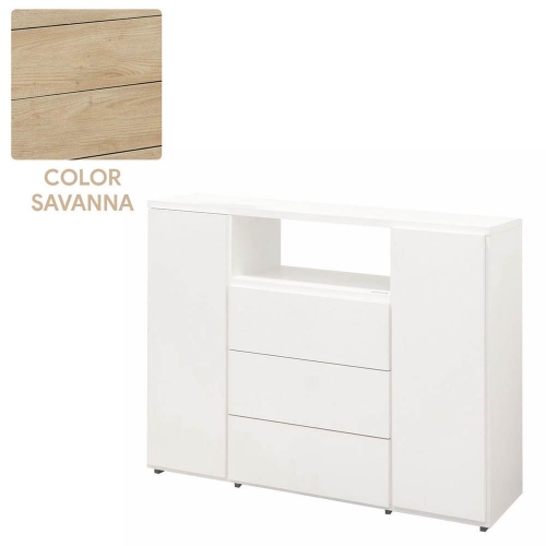 Mueble Comoda Chifonier Tv Led Platinum 2606 1,2mts Savanna