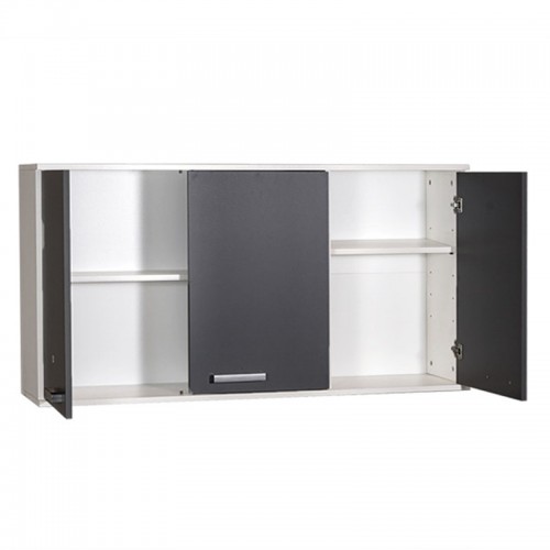 Imagen miniatura Alacena Platinum 3037 1.20m 3 Ptas Blanco Con Gris Grafito