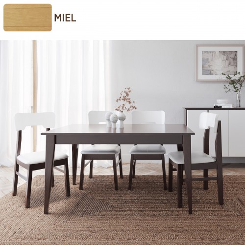 Imagen miniatura Mesa Comedor Inmacol 148 Escandinava 150x90 Madera Maciza Miel