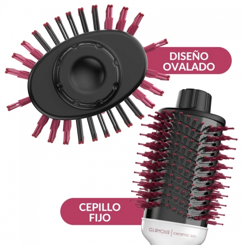 Imagen miniatura Cepillo Secador Modelador Gama Glamour Pink Brus 1300w