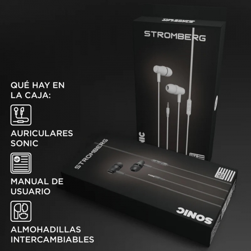 Imagen miniatura Auriculares Con Cable In-ear Stromberg Sonic Black