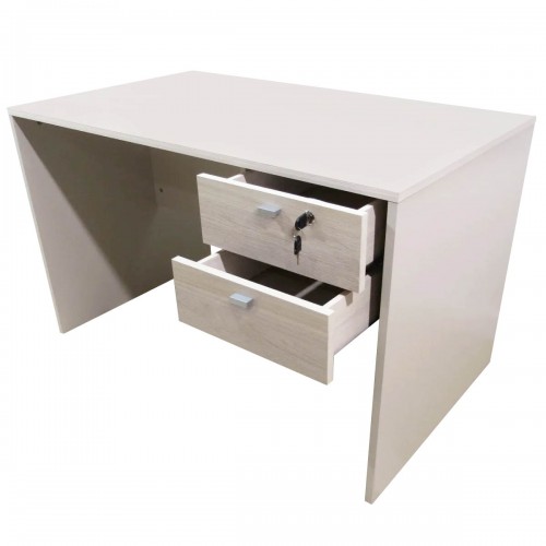 Imagen miniatura Escritorio Platinum 502 1.2mts 2 Cajones Con Cerradura Gris Andino