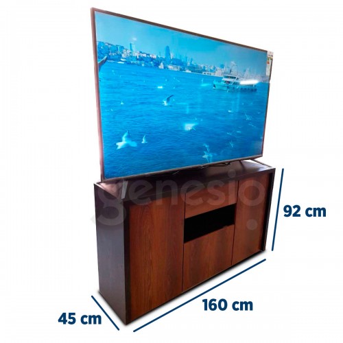 Imagen miniatura Bahiut Vajillero Platinum 560 1,60 M Negro/roble Antiguo