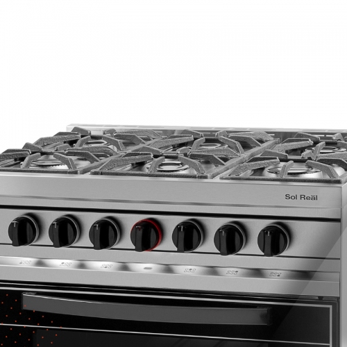 Imagen miniatura Cocina Sol Real 517v-gevv 6 Horn Acero Inox Gas Envasado