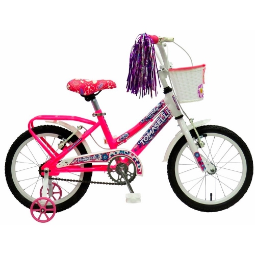 Bicicleta Para Niña Tomaselli Lady R14 Canasto Magenta