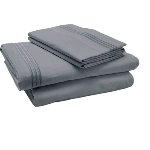 Juego De Sabanas Fullblanc Platinum 600h Ful 2p Gris Oscuro