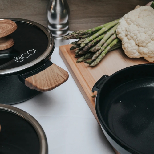 Imagen miniatura Bateria De Cocina Ucci 4 Piezas Aluminio Black