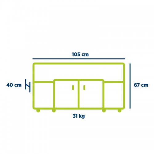 Imagen miniatura Mesa Rack Para Tv Led Audio Platinum 2604 1mt Tabaco