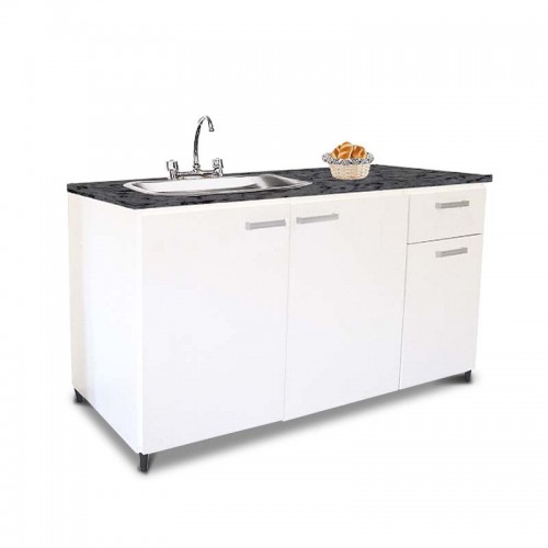 Bajo Mesada Platinum Mod 3005 1.20 Mt 3 Puertas Blanco