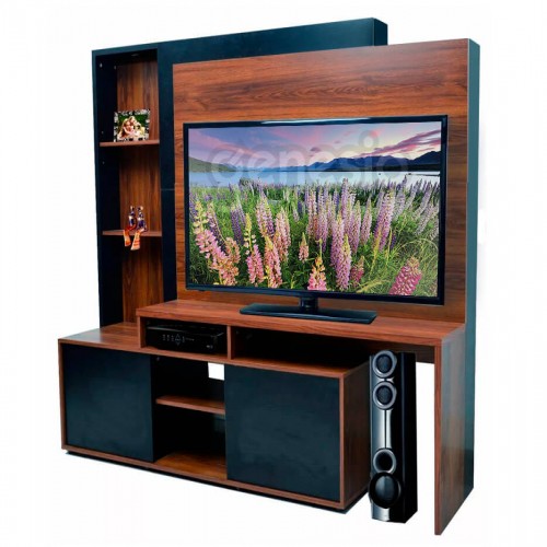 Imagen miniatura Modular Rack Platinum 558 Hasta Tv 60" 1,92m Roble Con Negro