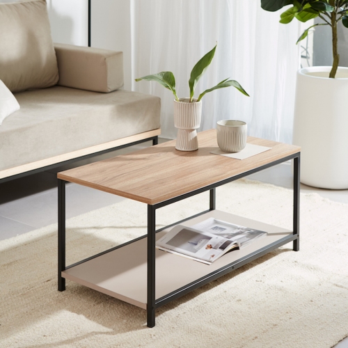 Mesa Ratonera Silcar Nido Roble Americano Negro Mate