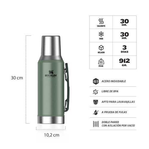 Imagen miniatura Termo Stanley 1&period;2 l Acero Inoxidable Verde