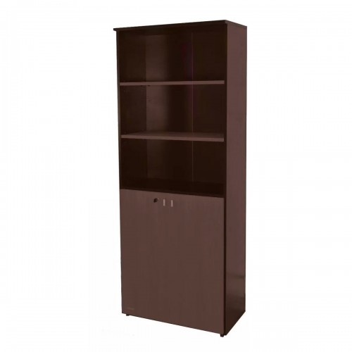 Imagen miniatura Biblioteca Puertas Bajas Platinum 530 3 Estantes Tabaco