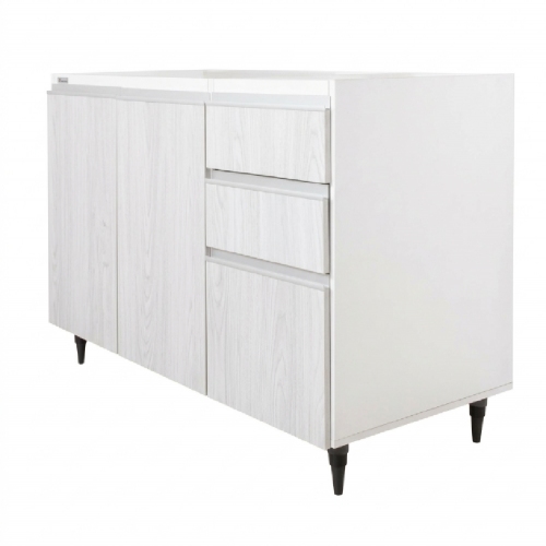 Bajo Mesada Platinum 3002-0I 1&period;20 M 2 Ptas 3 Cajones Blanco