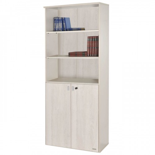 Biblioteca Puertas Bajas Platinum 530 3 Estantes Gris Andino