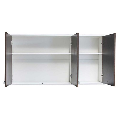 Imagen miniatura Alacena Platinum Mod 3042 1.4 Mts 3 Puertas  Tabaco Con Borde Blanco