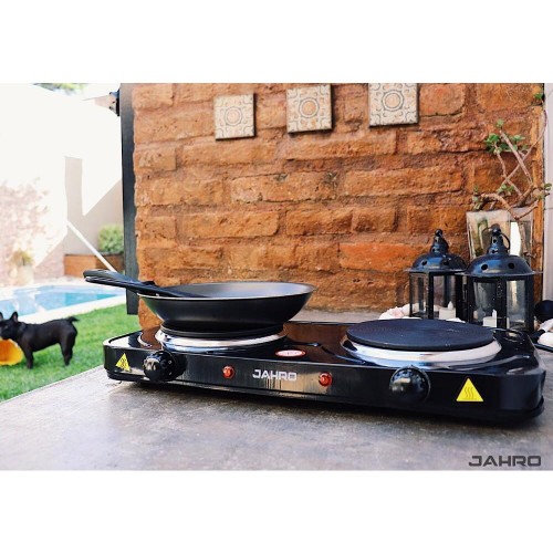 Imagen miniatura Anafe Eléctrico Sobremesada Jahro Jh-020 2000w 2 Hornallas Blanco