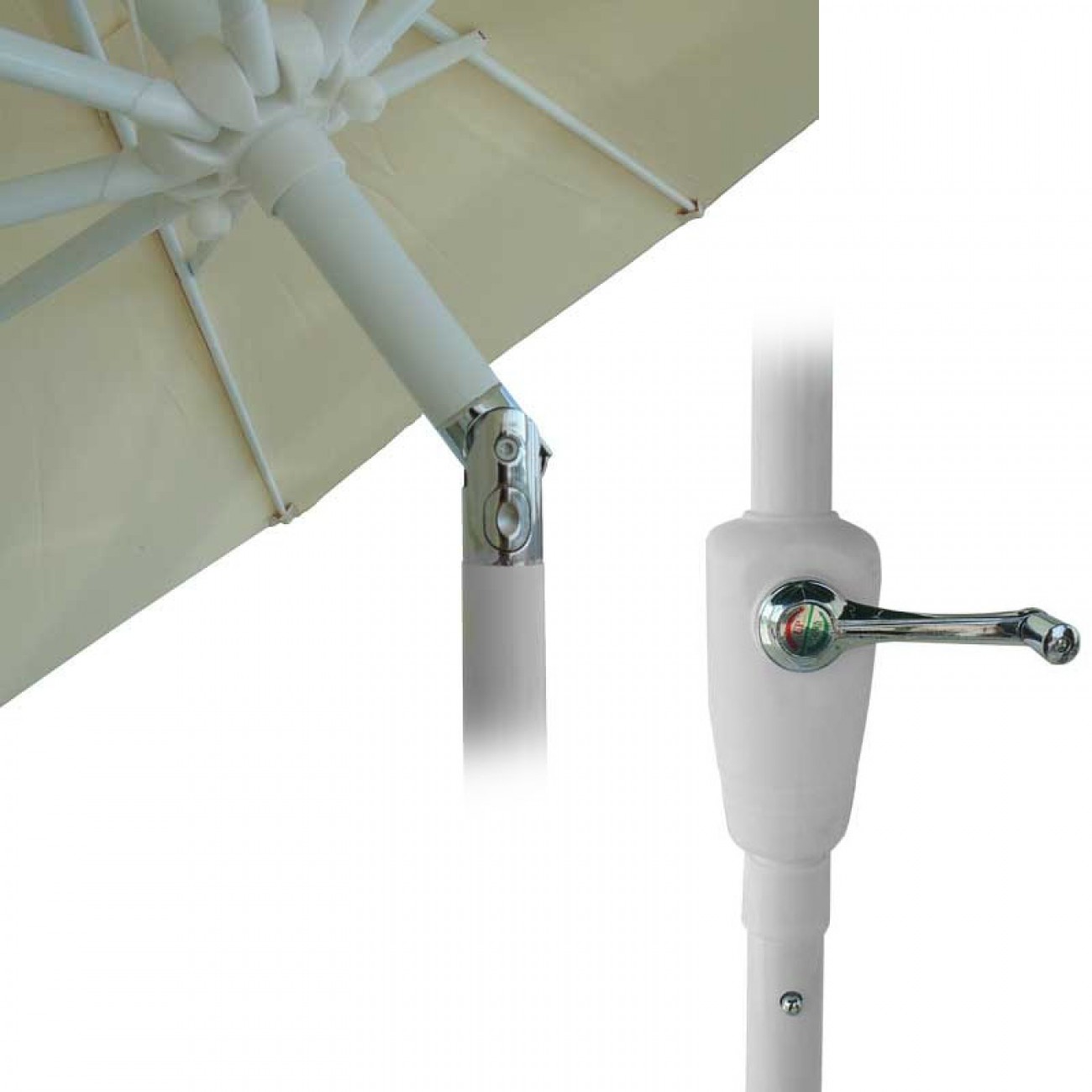 Imagen Sombrilla De Jardín Laury 13883 2.5 Mts Tela Poliéster 200g Beige