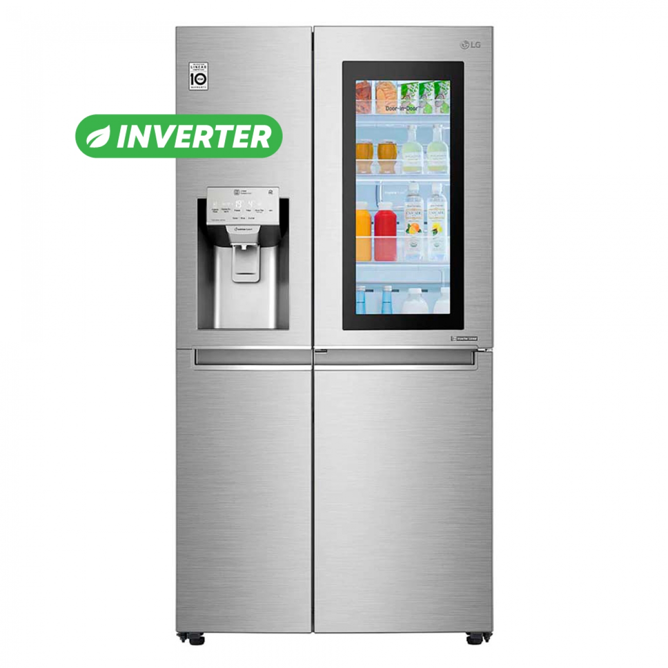 Imagen Heladera Side By Side Inverter Lg Ls74sxsx 690l Digital Inox