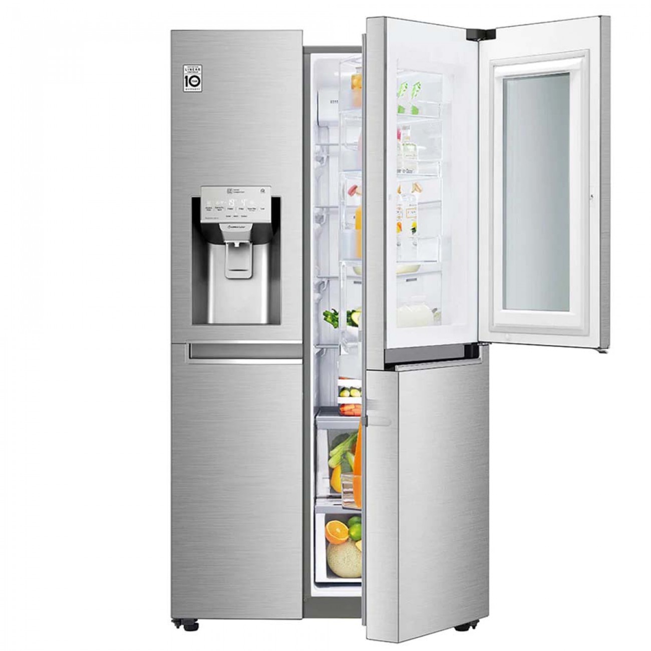 Imagen Heladera Side By Side Inverter Lg Ls74sxsx 690l Digital Inox