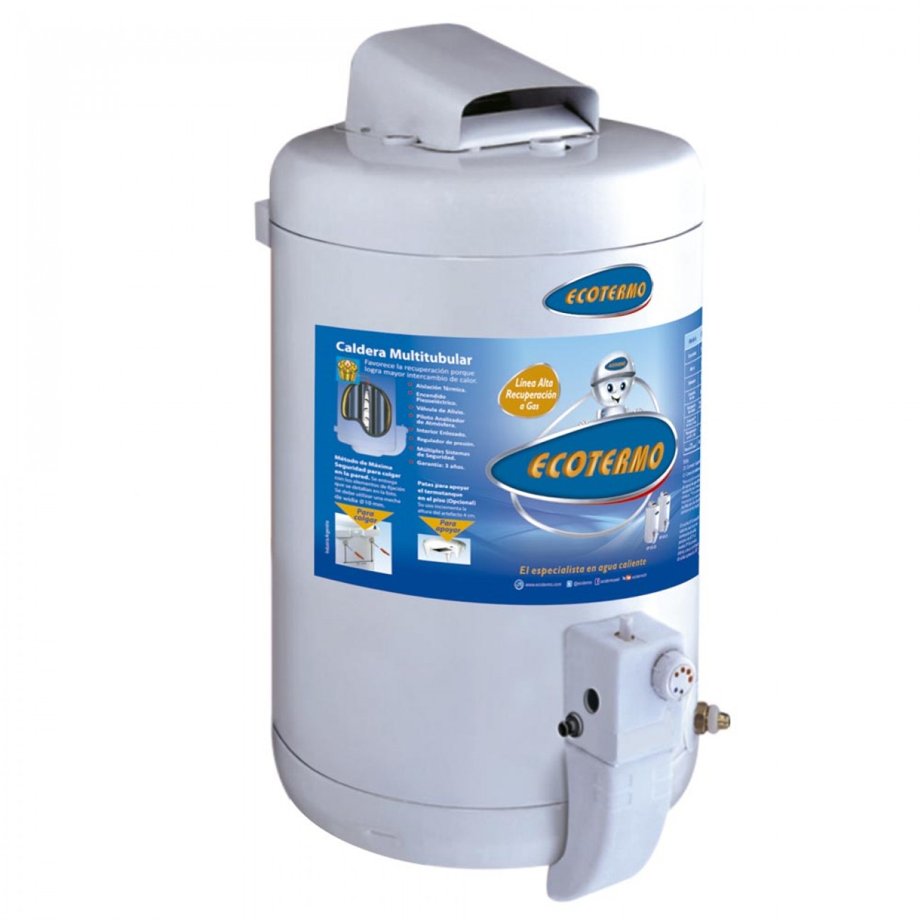 Imagen Termotanque A Gas Alta Recup Ecotermo Ep23 C/sup 23 Lts Ge