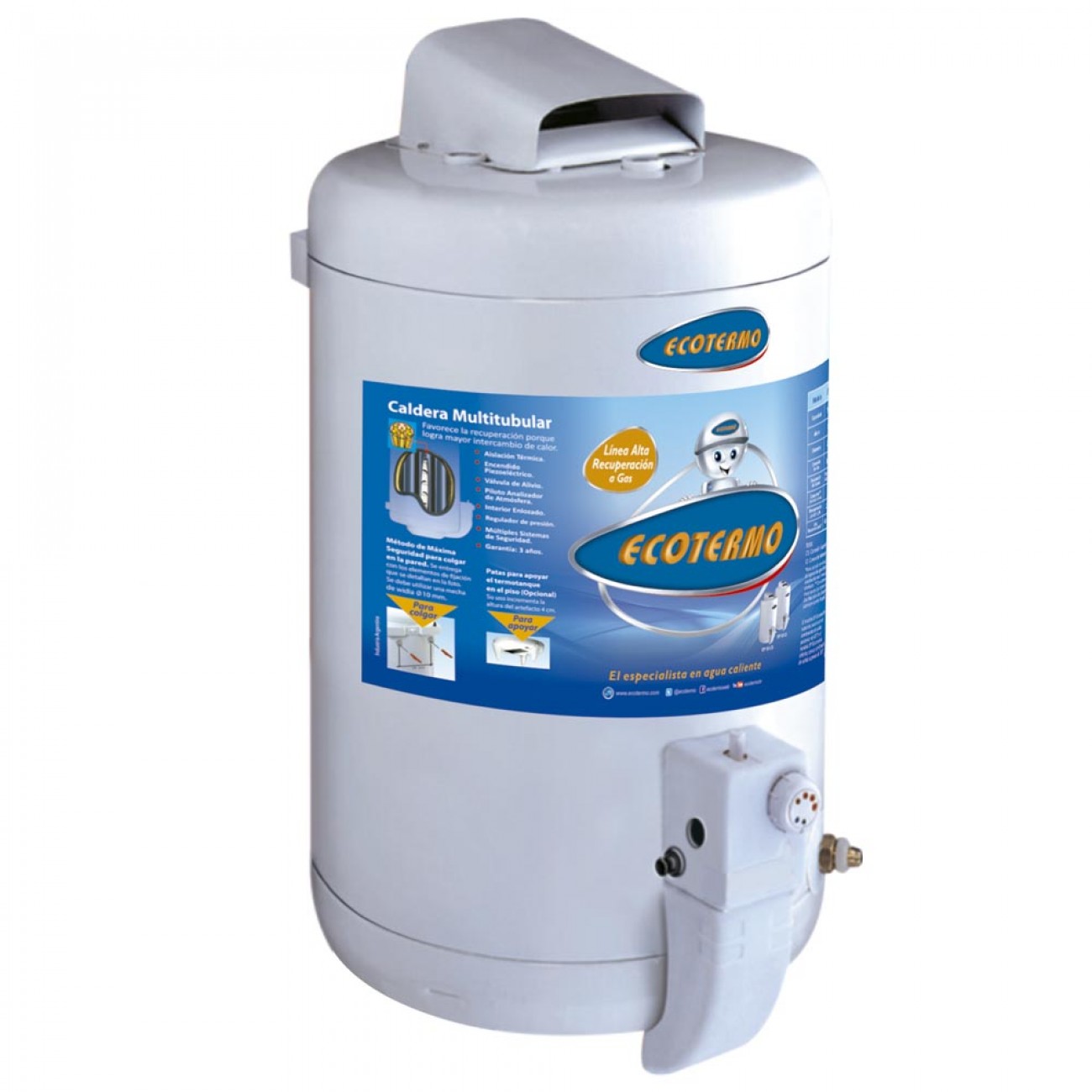 Imagen Termotanque A Gas Alta Recup Ecotermo Ep23 C/inf 23 Lts Ge