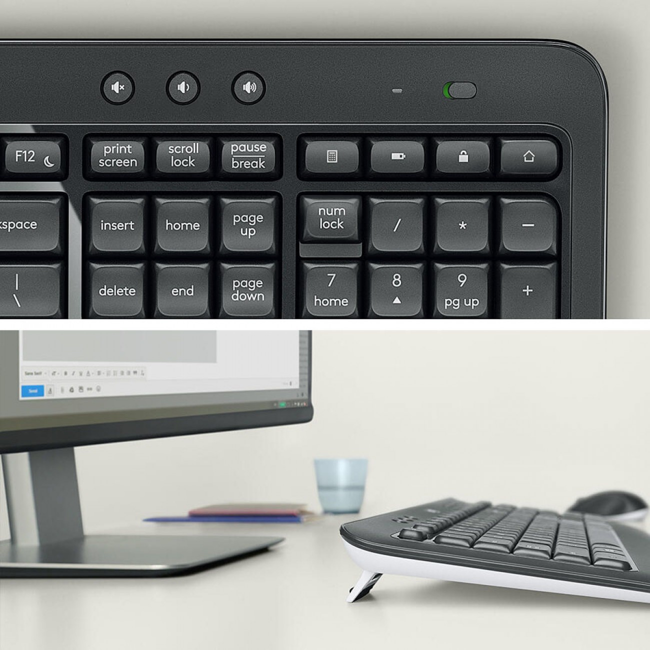 Imagen Combo Teclado Inalámbrico + Mouse óptico Logitech Mk540
