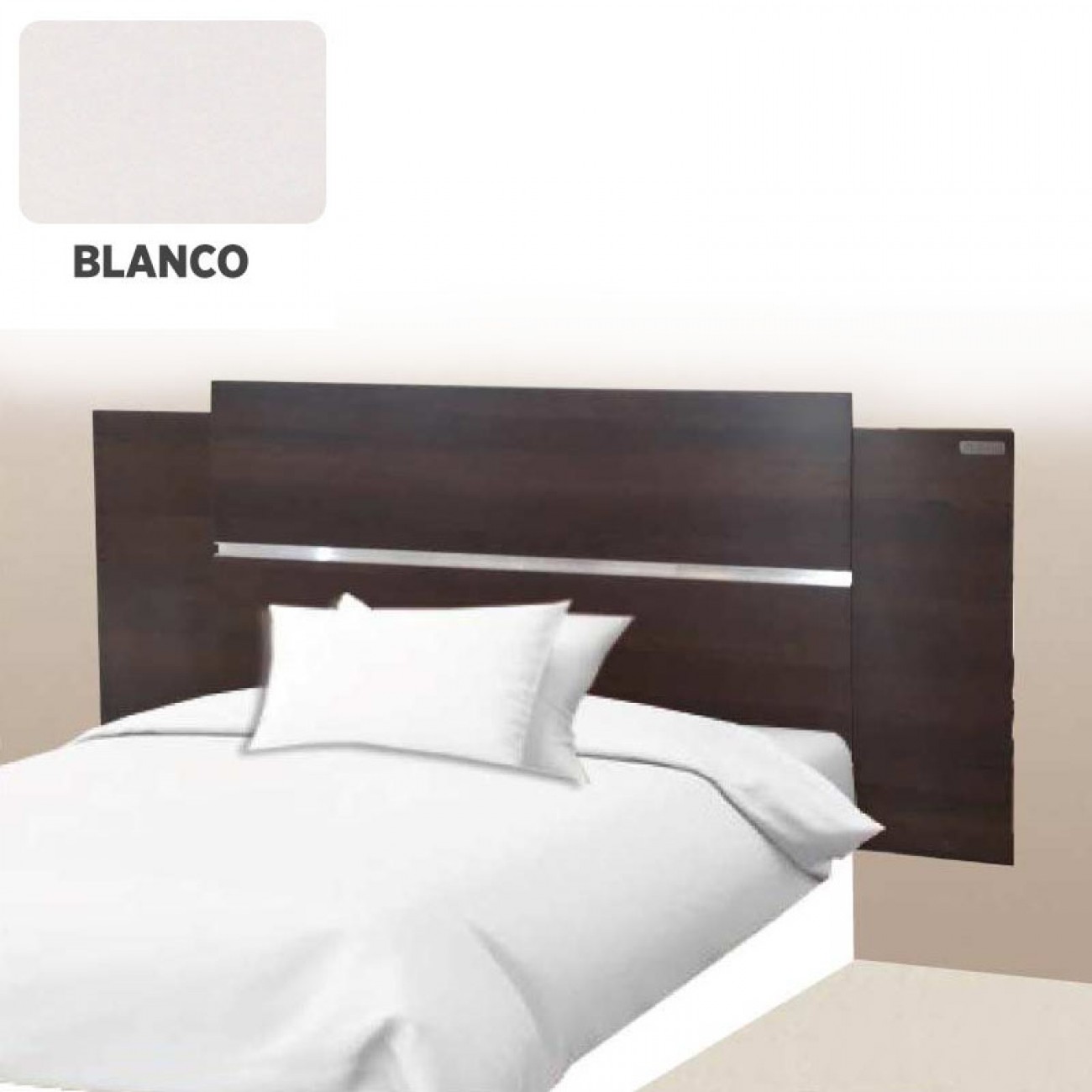 Imagen Respaldo Cama Sommier Platinum 1040 Extensible 1&period;44&sol;57&sol;63 M Blanco
