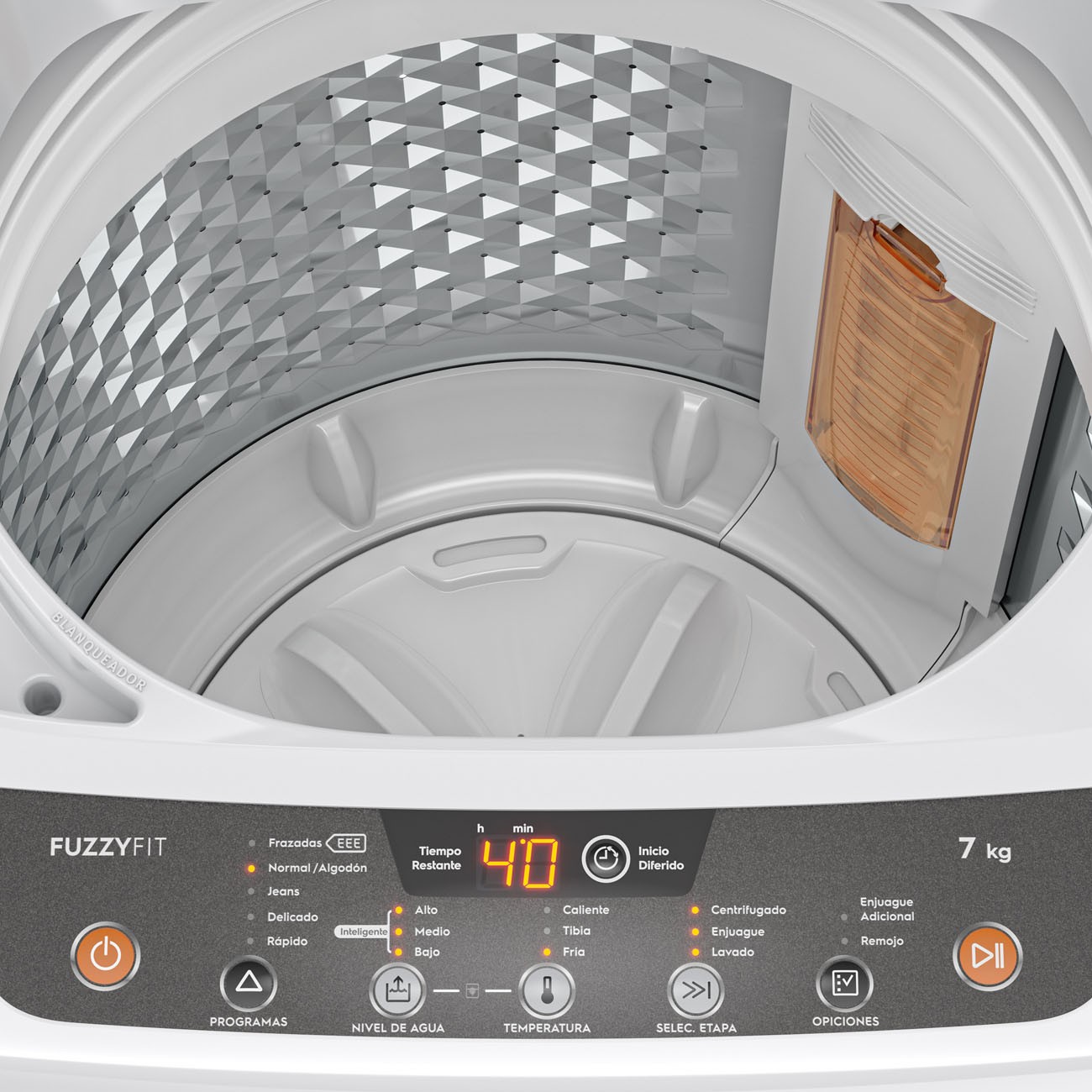 Imagen Lavarropas Autom&aacute;tico Gafa Fuzzy Fit 7 Kg 760 Rpm Blanco