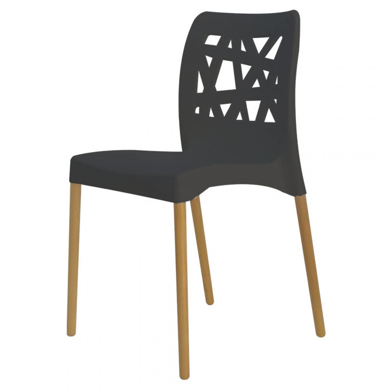 Imagen Silla De Dise&ntilde;o Comedor Sit Mobili 323 Franca Patas Madera Negra