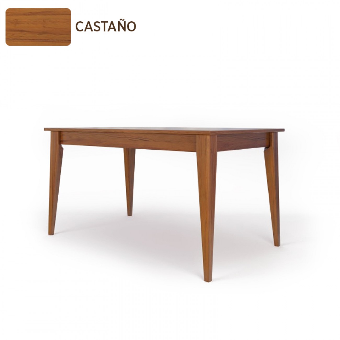Imagen Mesa Comedor Inmacol 148 Escandinava 150x90 Madera Maciza Casta&ntilde;o