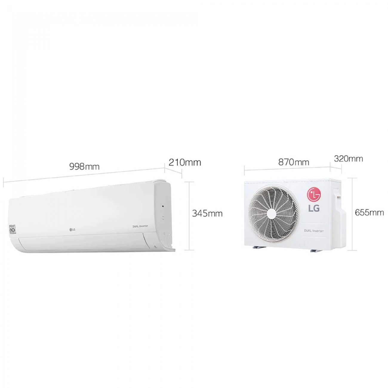 Imagen Aire Acond Split Inverter Lg S4-w24k231e 6448w Con Wifi