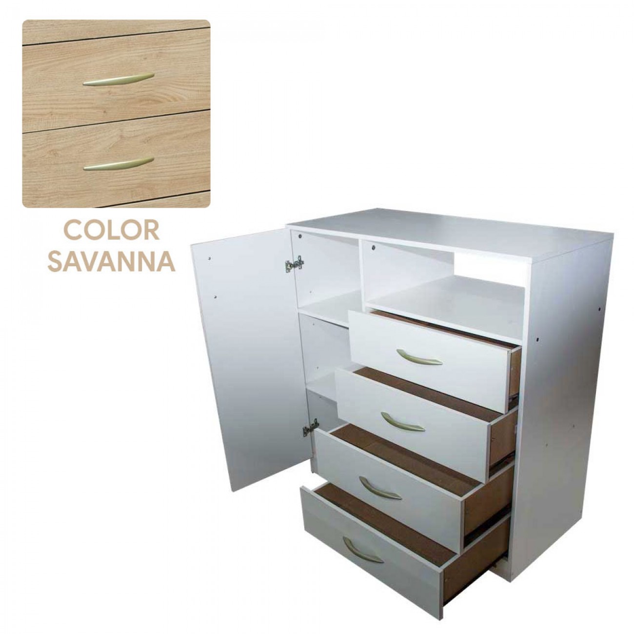 Imagen Comoda Chifonier Platinum Mod 921 Savanna