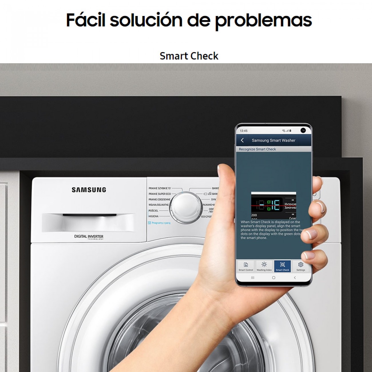 Imagen Lavarropas Automático Inverter Samsung Ww65a Blanco 6.5 Kg