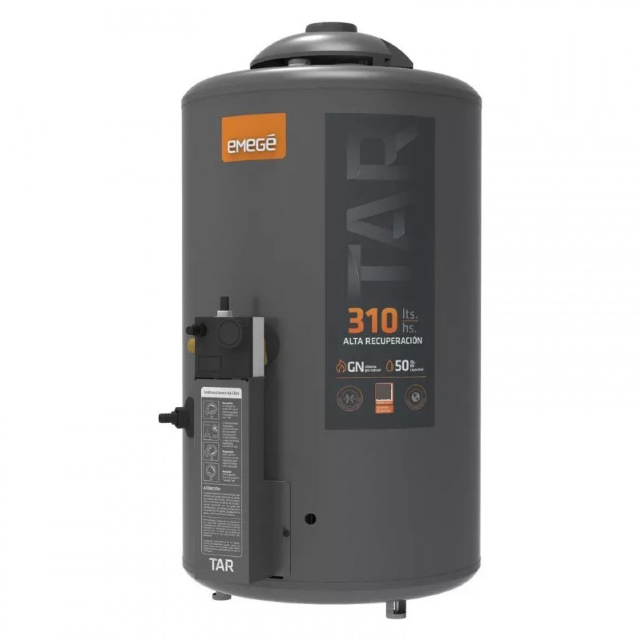 Imagen Termotanque Emege Tt310tarem 50l Alta Recuperaci&oacute;n 311 L/h