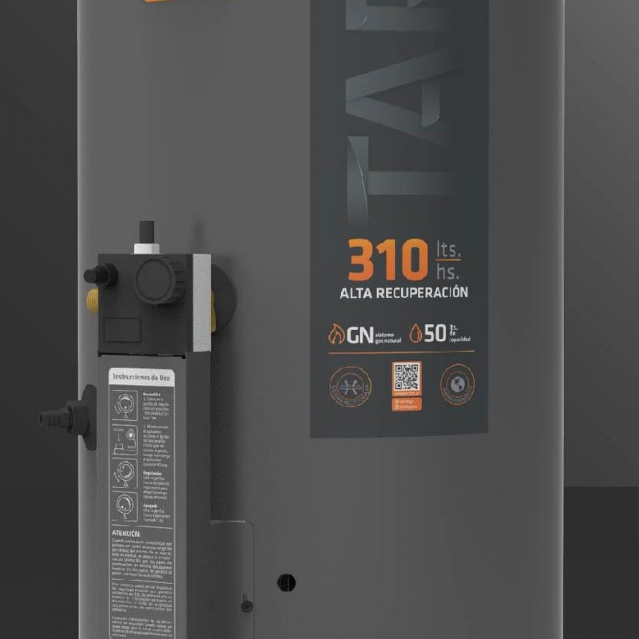 Imagen Termotanque Emege Tt310tarem 50l Alta Recuperaci&oacute;n 311 L/h