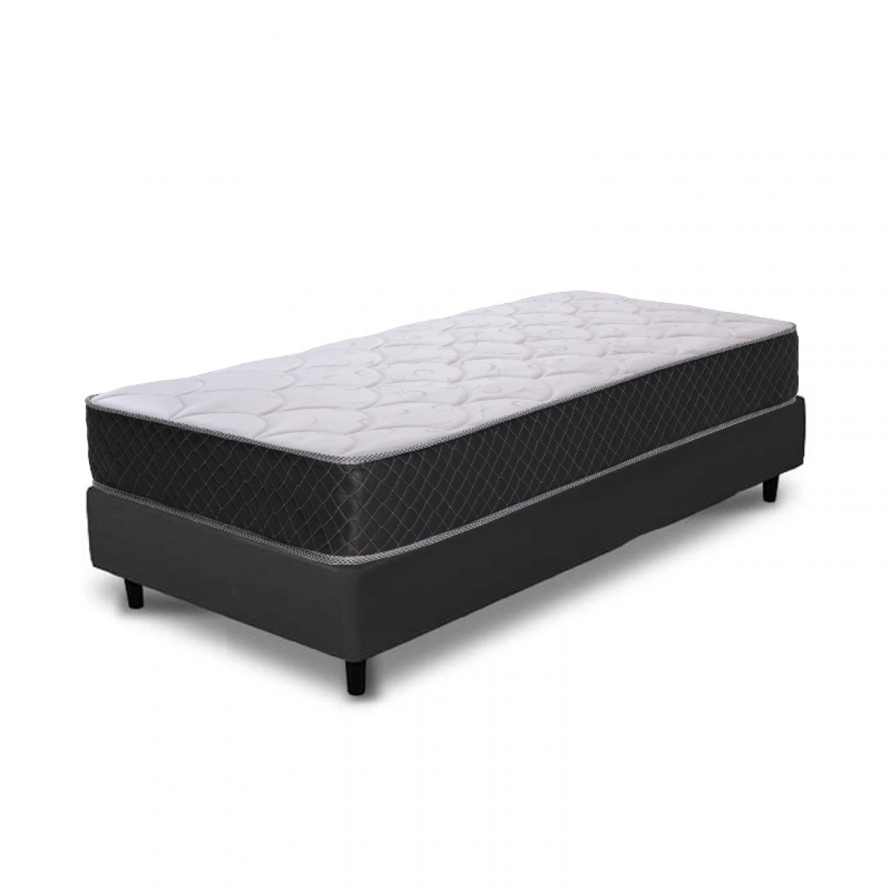 Imagen Conjunto Colchon Y Sommier Ecocuero 1p Cannon Princess 190x80 Espuma