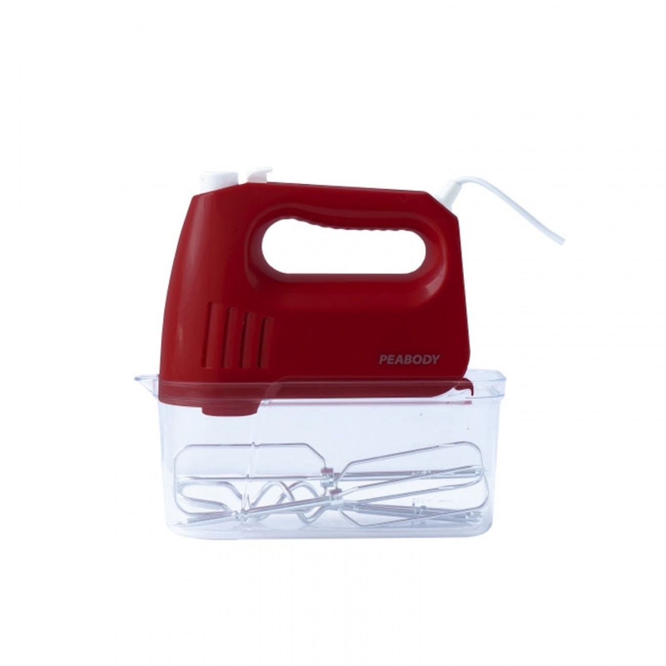 Imagen Batidora Manual Peabody Pe-hma550 300w Bowl De Apoyo Roja