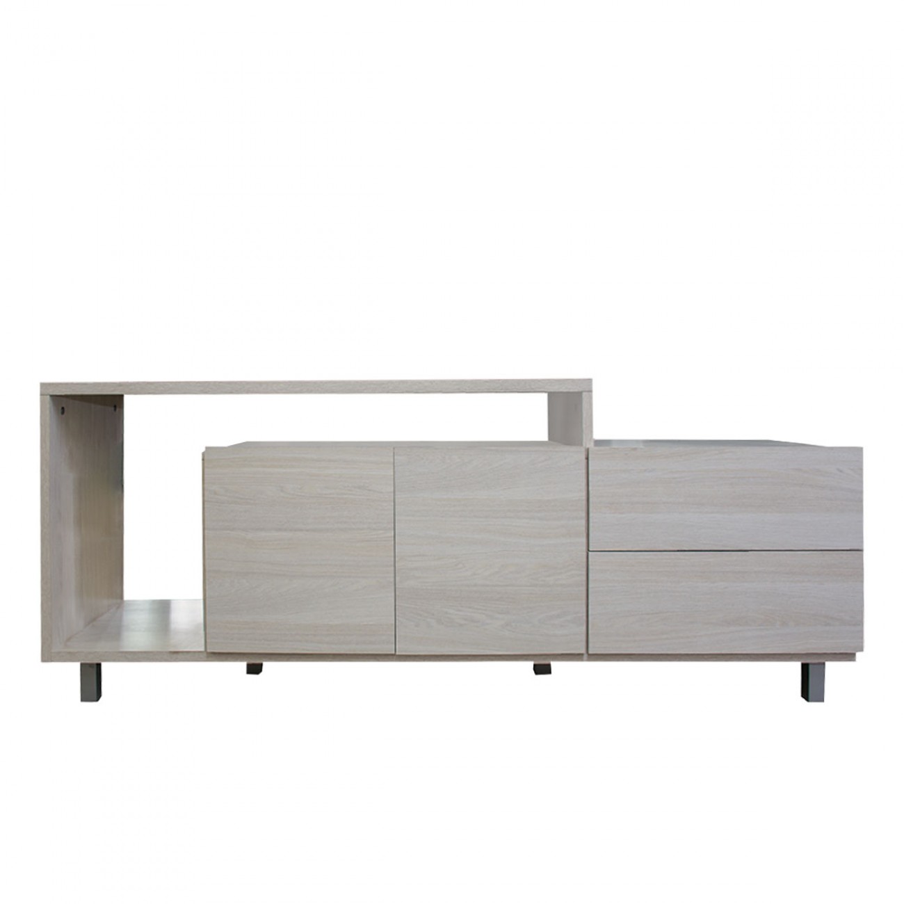 Imagen Rack De Tv Platinum 2605 1.8 M 2 Cajones 2 Puertas Estantes Gris